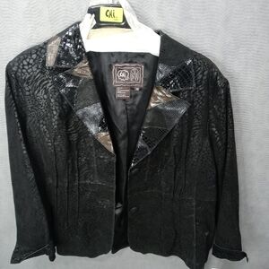 CHI BY FALCHI leather black/brown Snake Print Fash